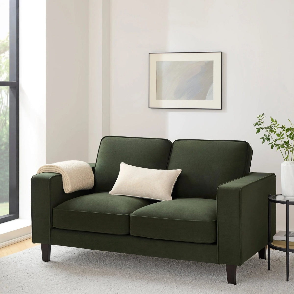 2-Sitzer-Sofa – Dunkeloliv