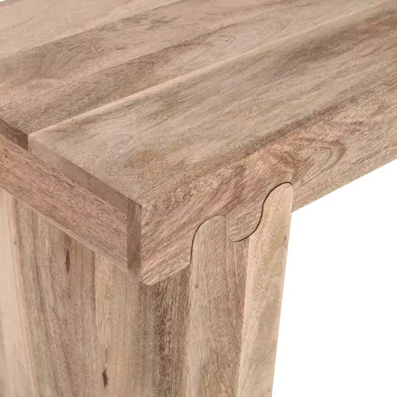 Whisen minimalistischer Konsolentisch im Landhausstil aus Mangoholz & Flurtisch mit verdickter Tischplatte