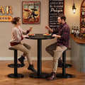 Lantine 100 cm hoher runder Bartisch mit 2 Barhockern, moderner Bistro-Stehtisch in Schwarz für Küche, Wohnzimmer, Apartment