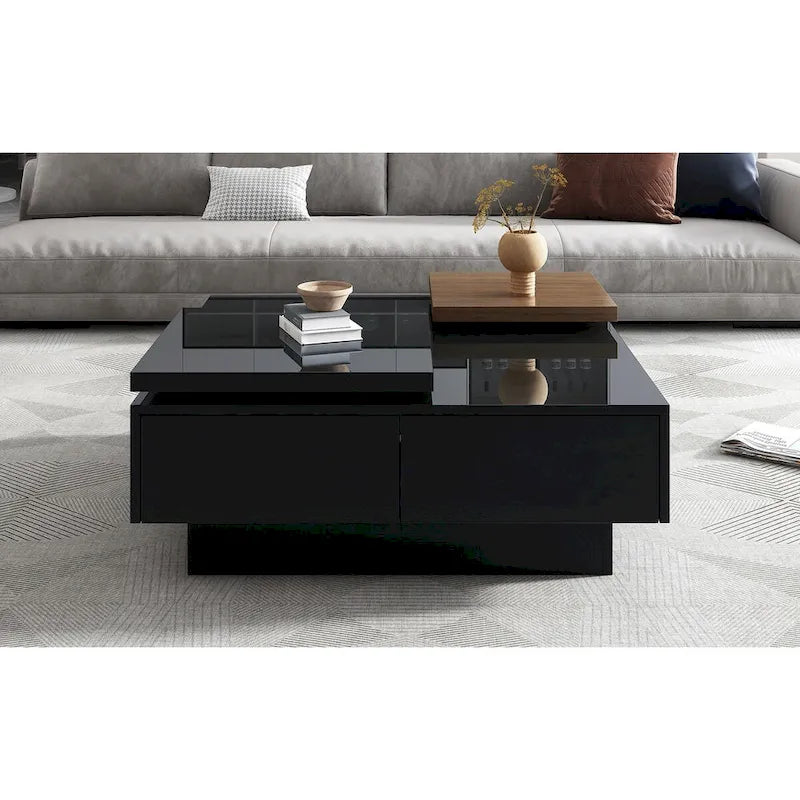 Moderner quadratischer Couchtisch aus Holz