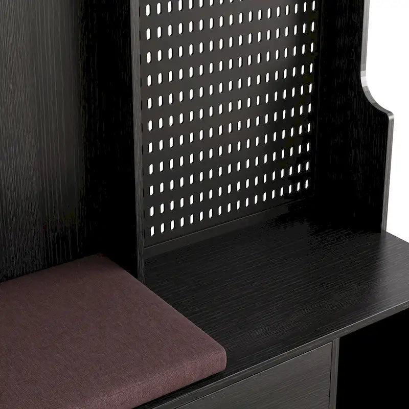 GDFStudio – Finn Multifunktionale Garderobe mit Schuhbank, Lochwand und viel Stauraum