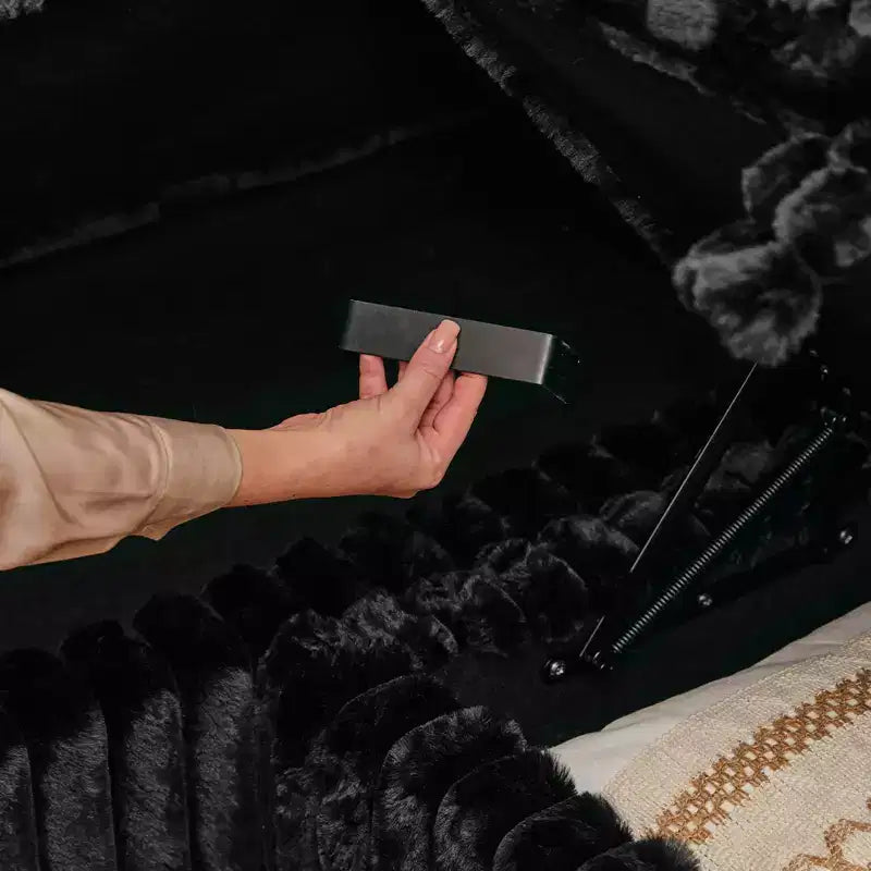 Belffin Cord-Ottomane mit Stauraum für modulares Ecksofa
