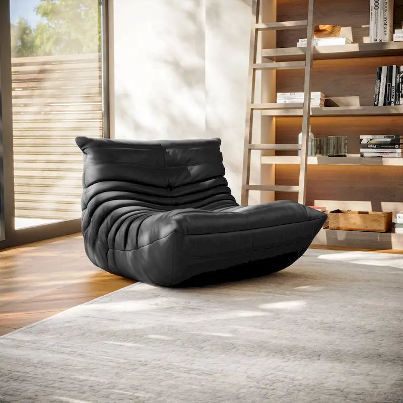 Furgle Mikrofaser-Ledersofa Ergonomisches Design Lazy Sofa Bodensofa
