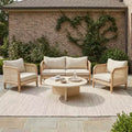 Christopher Knight Home Maciej 3-teiliges Outdoor-Sitzgruppen-Set aus rustikalem Akazienholz und Rattan