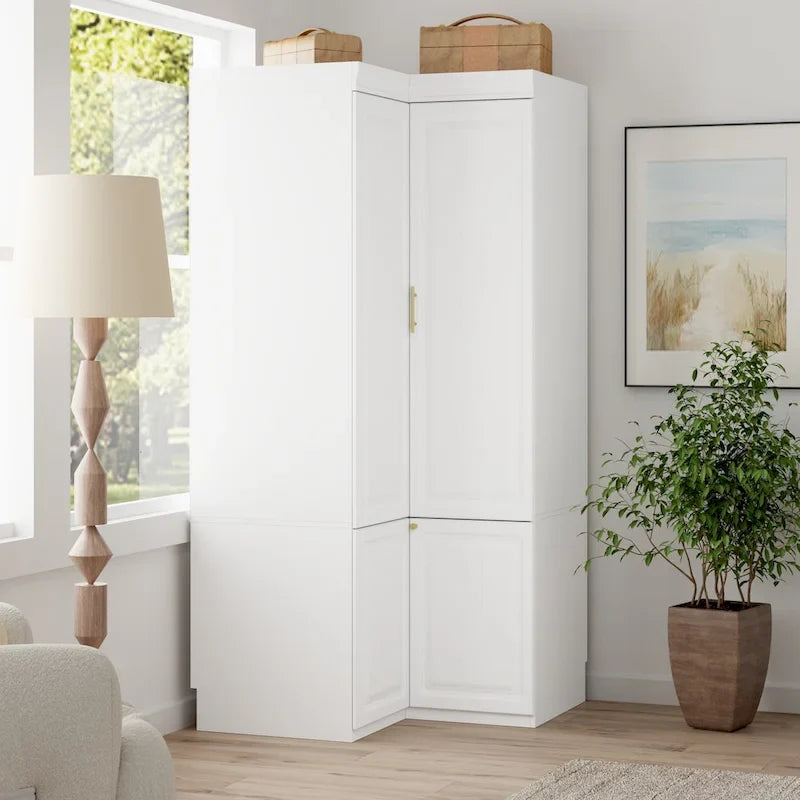 Kleiderschrank-Organizer, Kleiderschränke mit Hängestange und 4 Schubladen, großer Stauraum