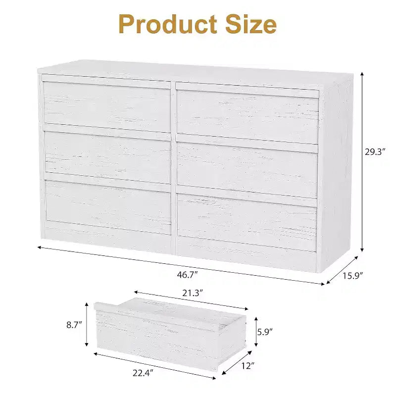 Kommode mit 6/8 Schubladen, breite moderne Schubladenkommode für Schlafzimmer, Wohnzimmer, Kinderzimmer
