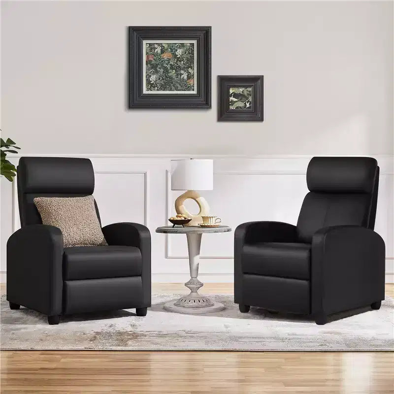 Yaheetech 2er-Set moderne Relax-Sofas aus PU-Leder für Wohnzimmer und Schlafzimmer
