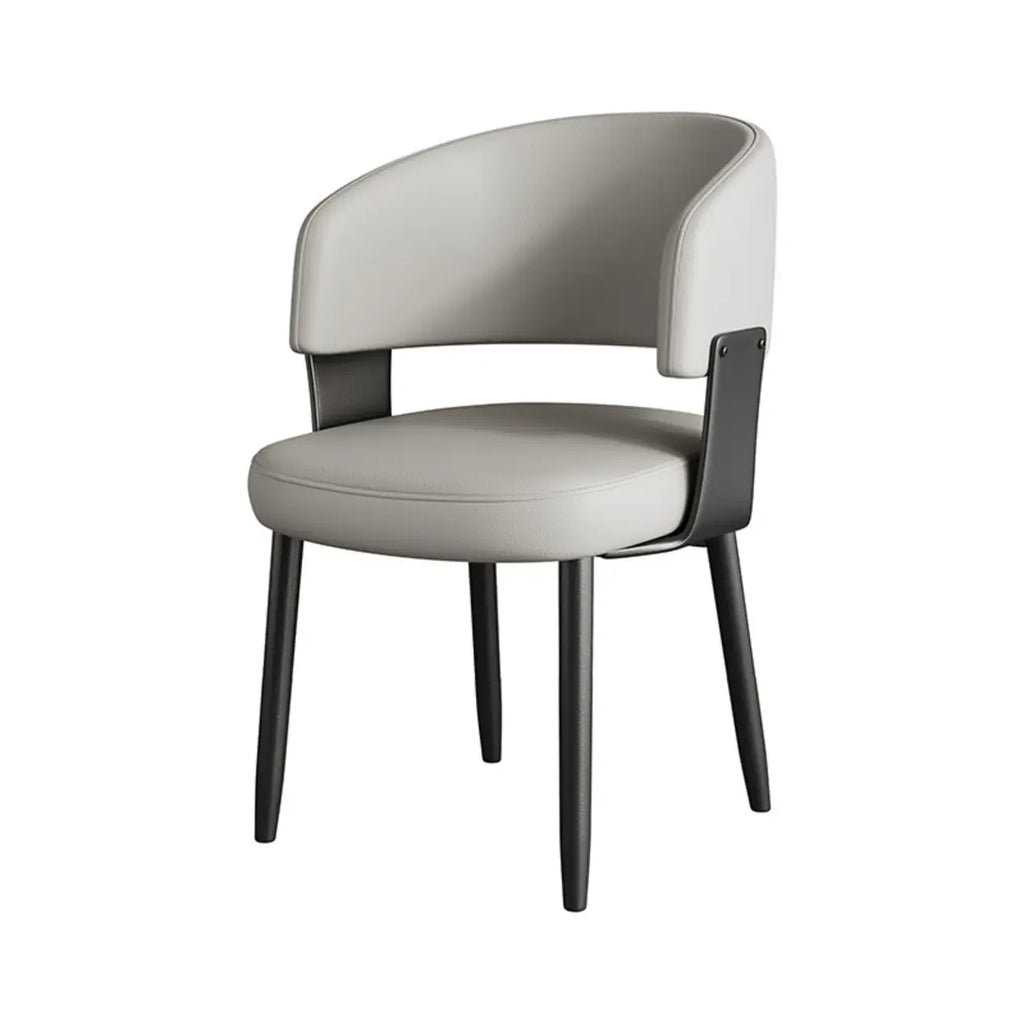 Modern gepolsterter Esszimmerstuhl in Glam-Optik mit Lederbezug