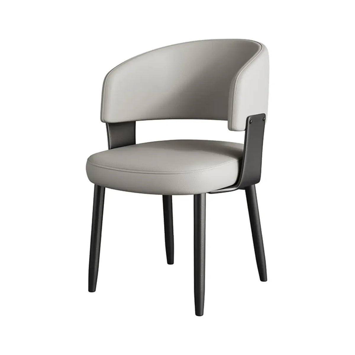 Modern gepolsterter Esszimmerstuhl in Glam-Optik mit Lederbezug