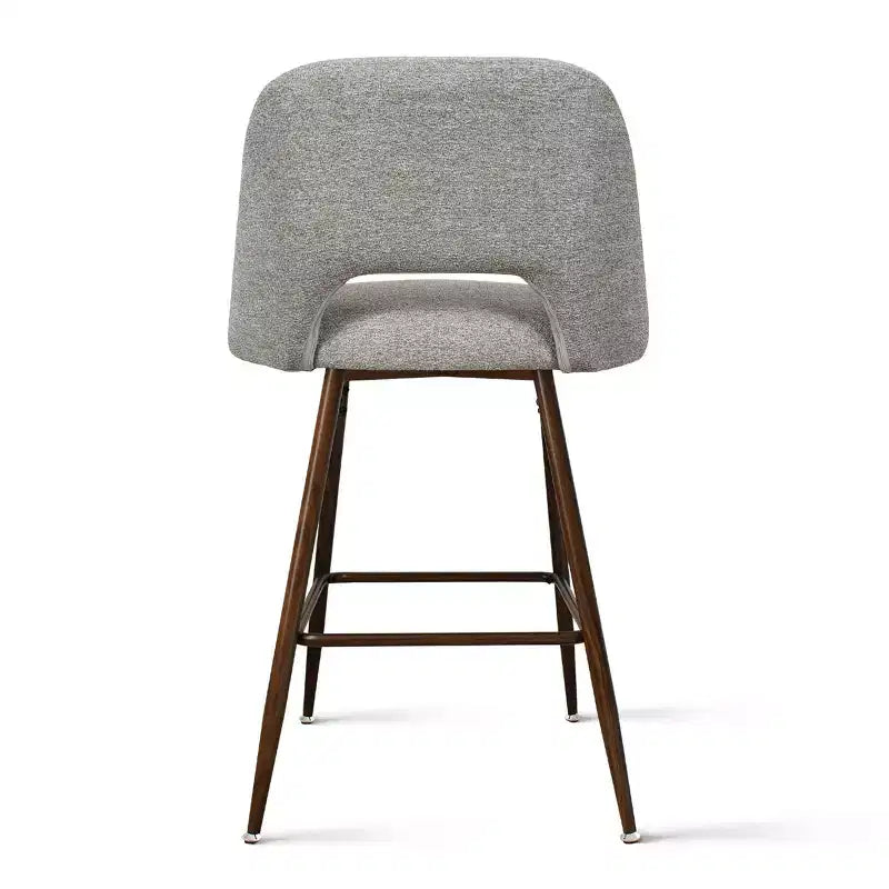 3er-Set Mid-Century Modern Barhocker in Thekenhöhe, 26 Zoll gepolsterte Kücheninselstühle mit Metallbeinen in Walnuss-Optik - Panipeachy