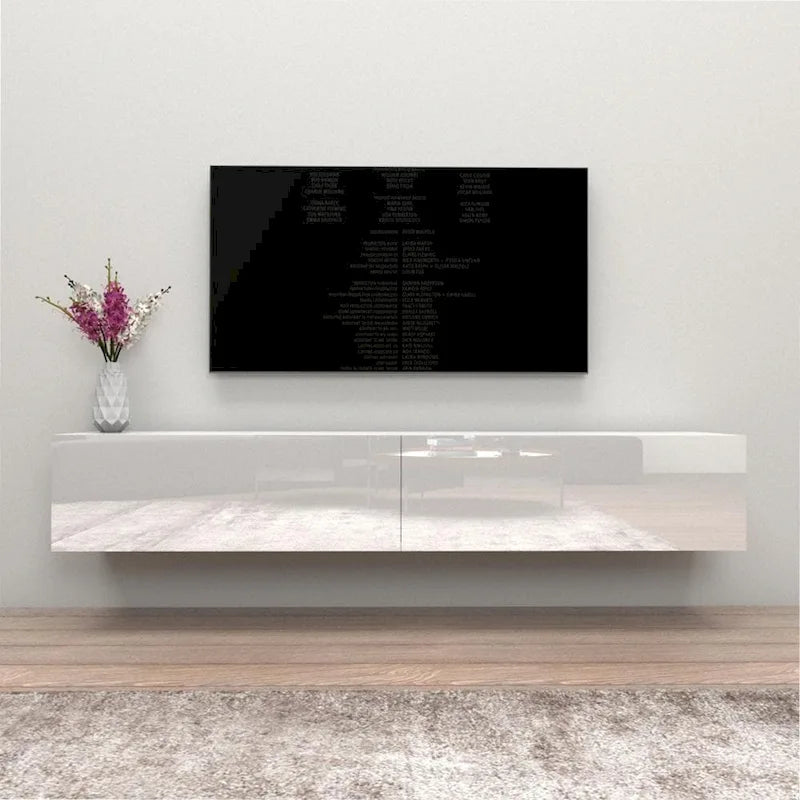 Berno 71 Zoll. Moderner, glänzender, schwebender TV-Wandhalterungsschrank