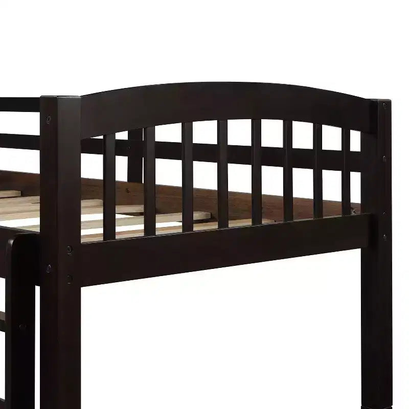 Etagenbett mit Leiter und Schutzgitter, Ausziehbett mit 3 Schubladen – Möbel für Jugend- und Gästezimmer