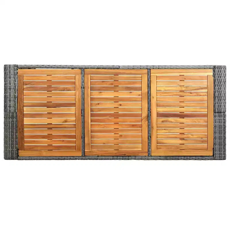 vidaXL Terrassenbar-Set 7-teilig Outdoor-Bartisch und Barstühle aus schwarzem Poly Rattan