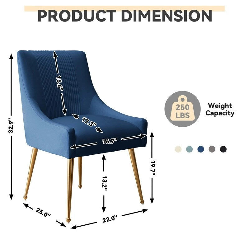 SEYNAR Moderner Glamour Samt-Esszimmerstuhl 8er-Set für das Esszimmer, getufteter Schminkstuhl für das Wohnzimmer (ohne Tisch)
