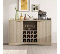 47 Moderner Weinschrank mit 9 Glashaltern, 12 Weinregalen, geriffeltem Design, 2 Türen, Buffet-Sideboard-Aufbewahrung für Ess- & Wohnzimmer