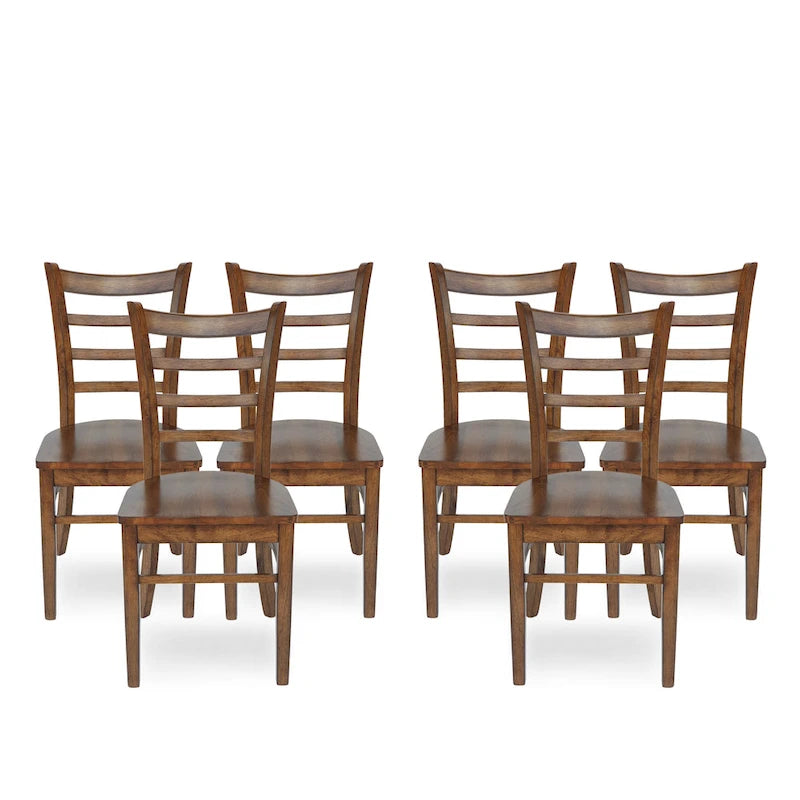 Prestage Esstühle aus Kautschukholz (6er-Set) von Christopher Knight Home