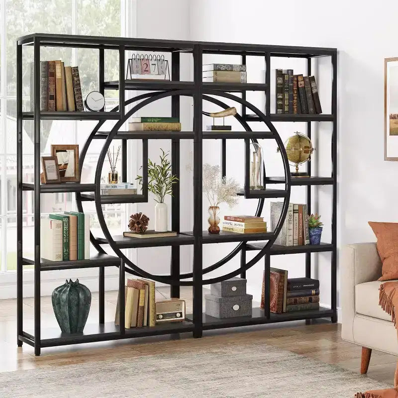Lantine 5-Ebenen-Bücherregal mit 9 offenen Ablagefächern