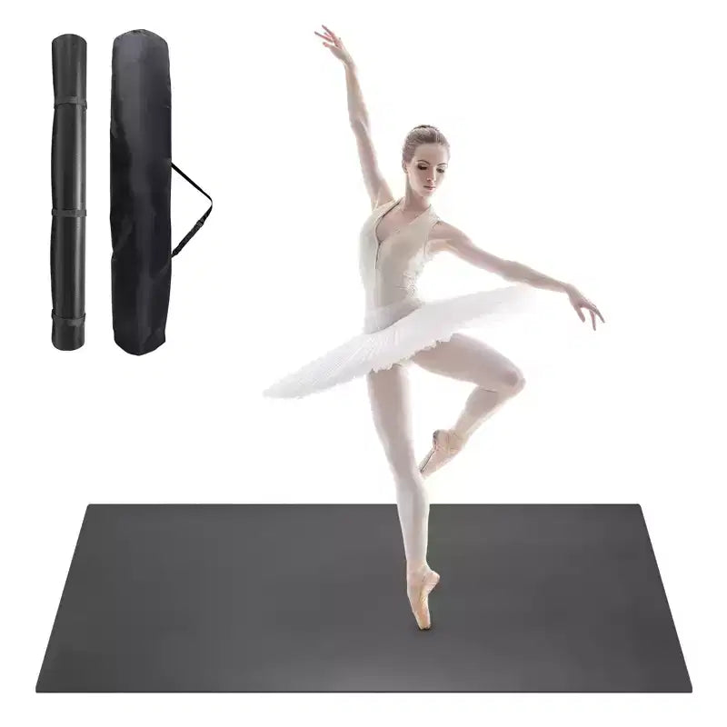 Tragbare 4x6 PVC-Tanzmatte, 5 mm dicke, rutschfeste und kratzfeste Tanzmatte für Ballett, Jazz, Stepptanz, Yoga, Pilates und Training zu Hause