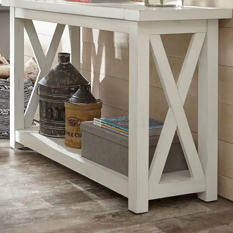 Homestyles Seaside Lodge Konsolentisch in Off-White