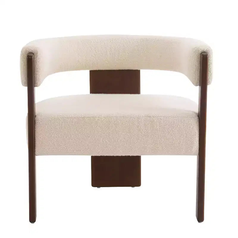 Christopher Knight Home Noah moderner Akzent-Sessel mit Polsterung und Gestell aus Kautschukholz