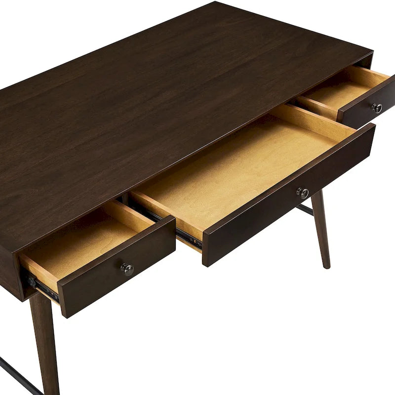 Aksel Wood Schreibtisch mit 3 Schubladen von iNSPIRE Q Modern