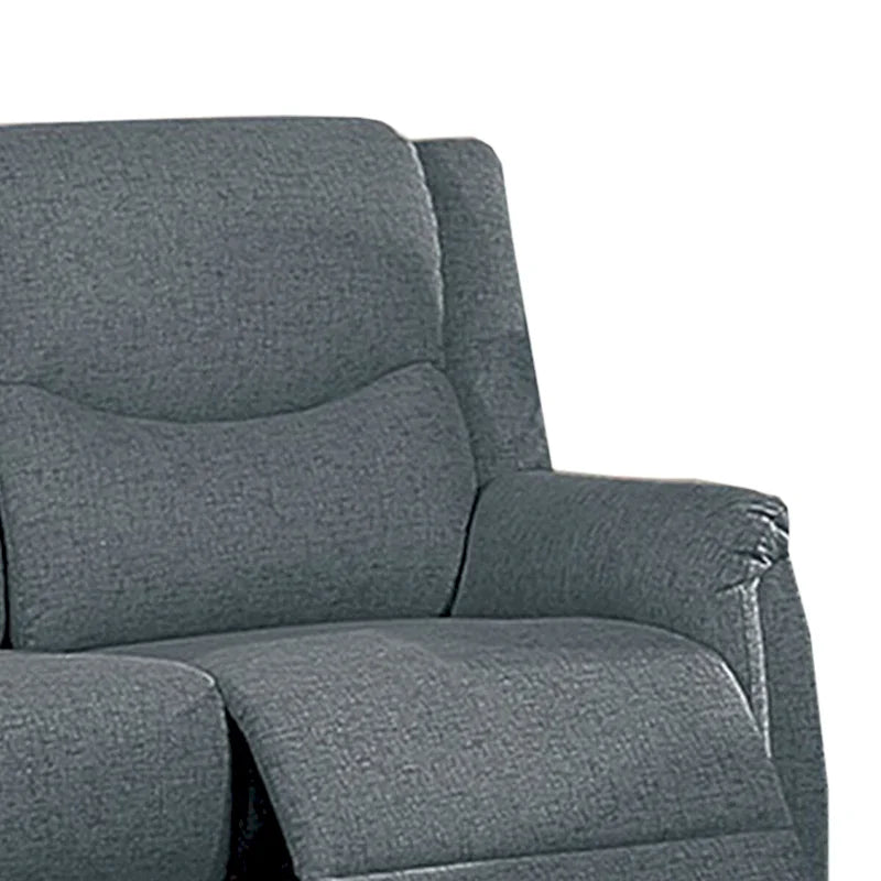Manuell verstellbares Loveseat-Sofa mit Bezug in Leinenoptik