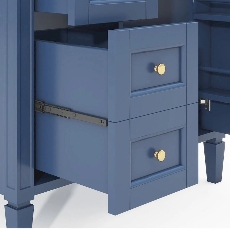 Badezimmerschrank mit integriertem Waschbecken und Kippschublade