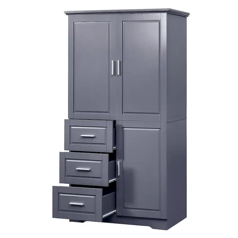 Hoher und breiter Schrank mit Türen für Badezimmer/Büro