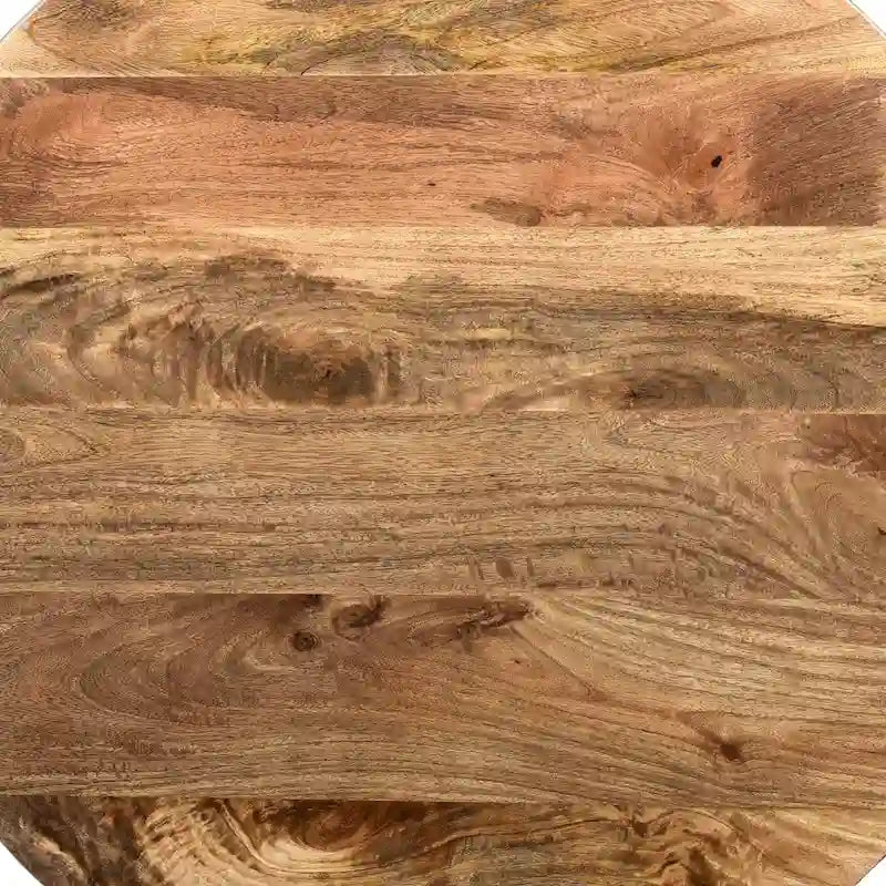 Arthur Couchtisch aus Mangoholz, rund, Dunkelbraun