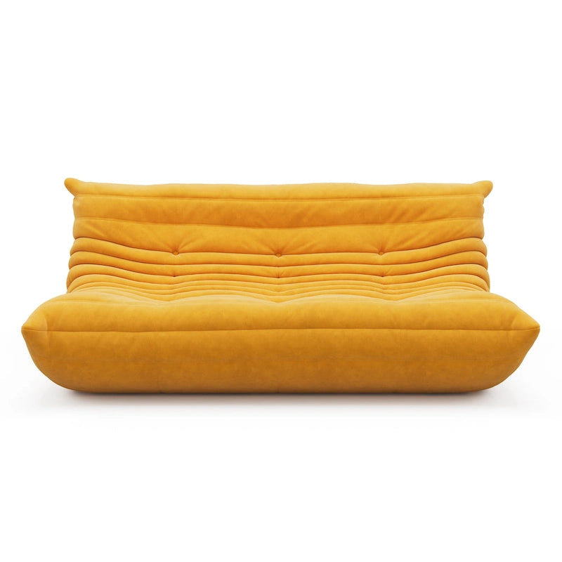 3-Sitzer Wildleder-Stoff Bodensofa Lazy Sofa für das Wohnzimmer