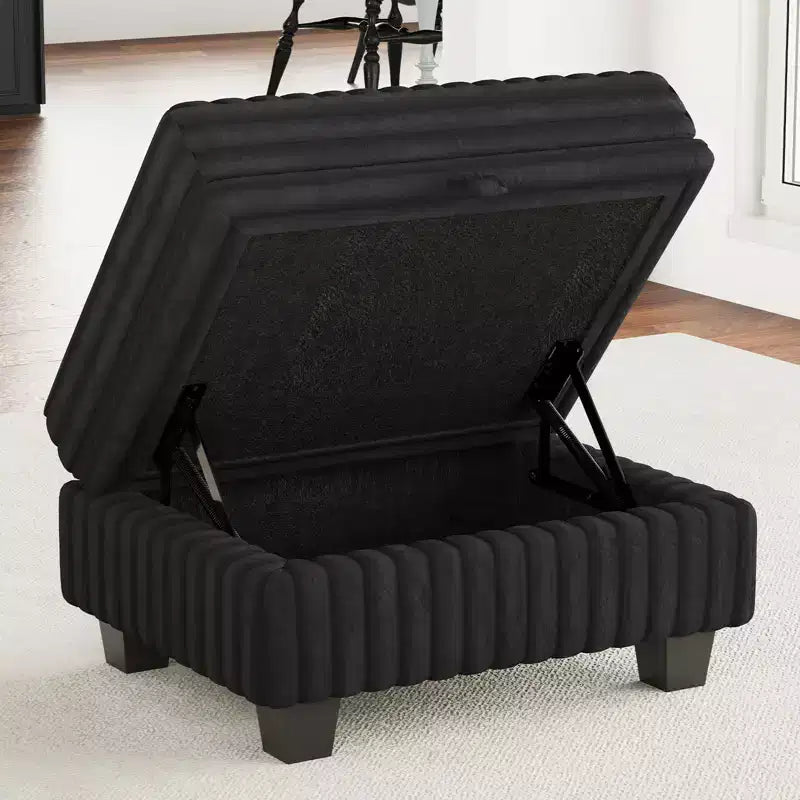 Belffin Cord-Ottomane mit Stauraum für modulares Ecksofa