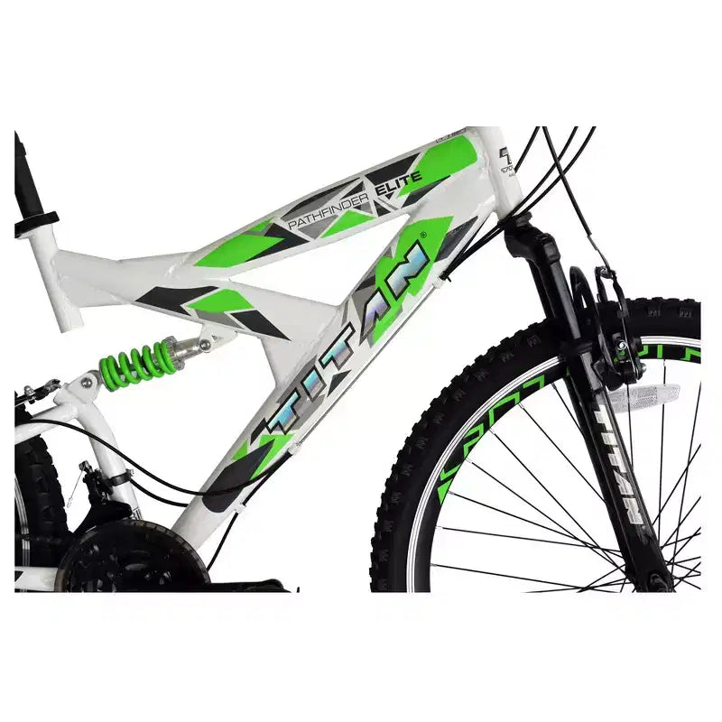 Titan Pathfinder Mountainbike für Herren mit 21 Gängen, für jedes Gelände, mit Vollfederung